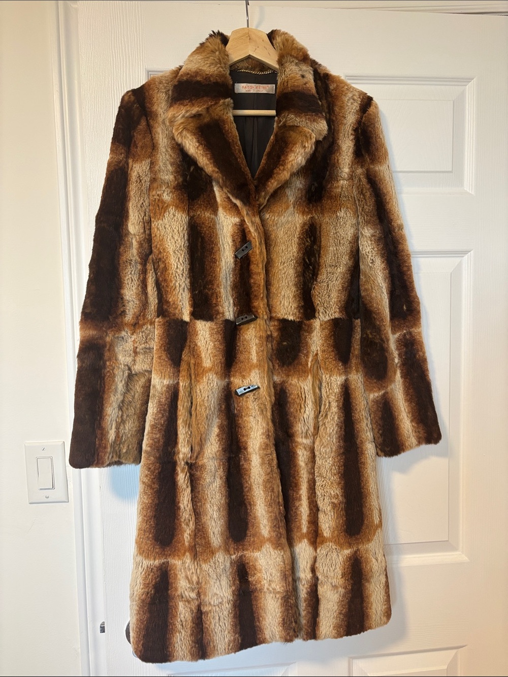 Vintage rabbit fur coat - size XS/S
